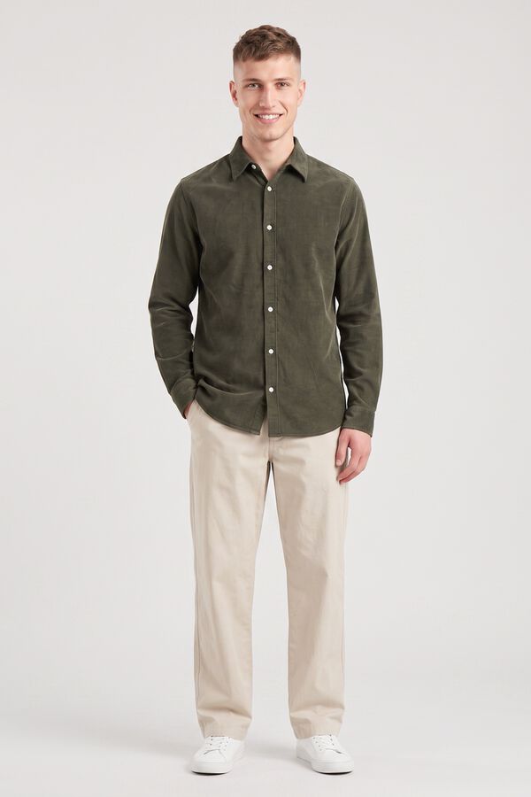 Jack & Jones Camisa de bombazina verde