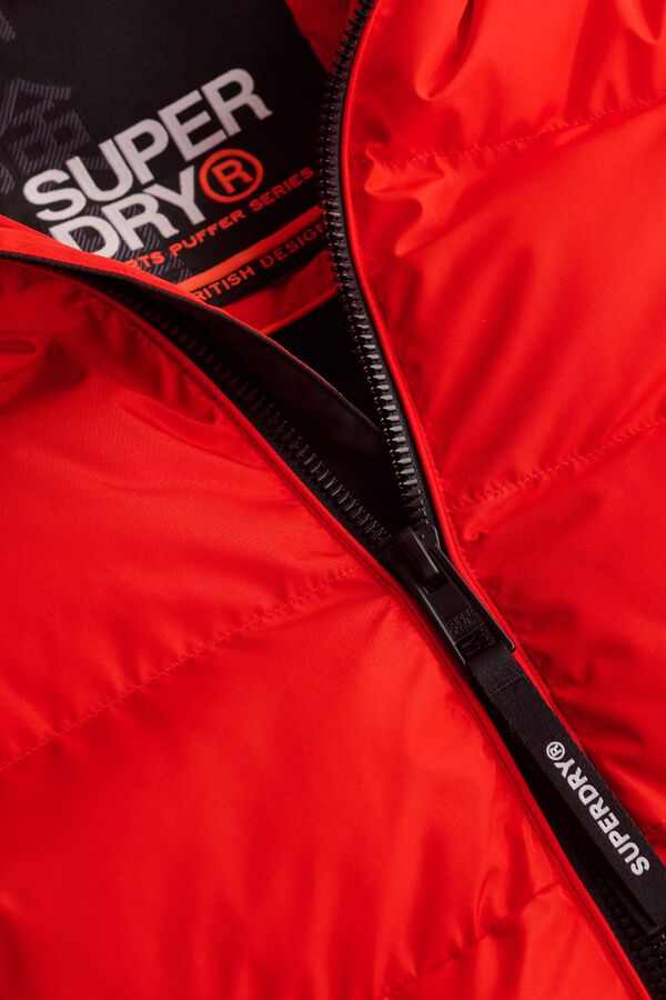 Superdry Casaco acolchoado com capuz vermelho