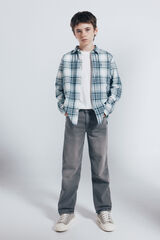 Springfield Kids Camisa cuadros leñador niño azul