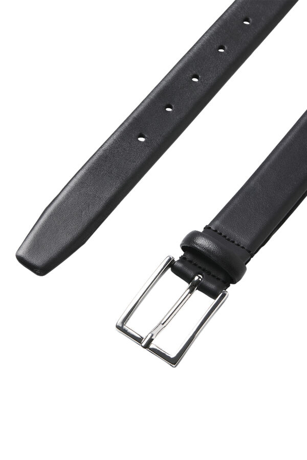 Jack & Jones Cinto de couro clássico preto