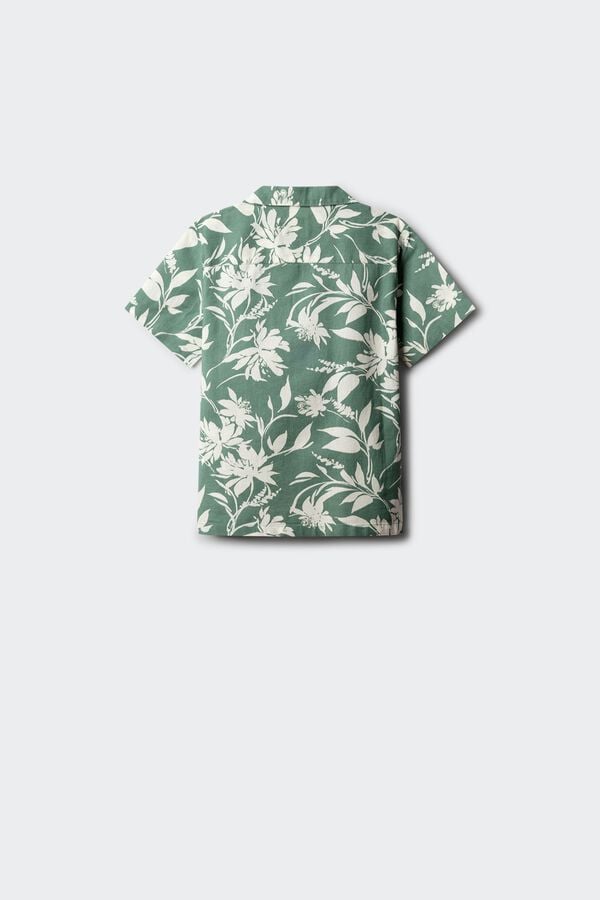 Springfield Kids Camisa de flores para menino bege