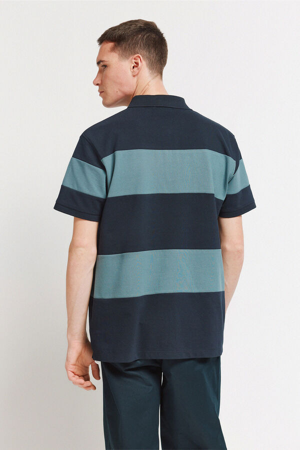 Springfield Polo piqu&eacute; color block regular fit azul