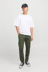Jack & Jones Calças cargo slim fit verde