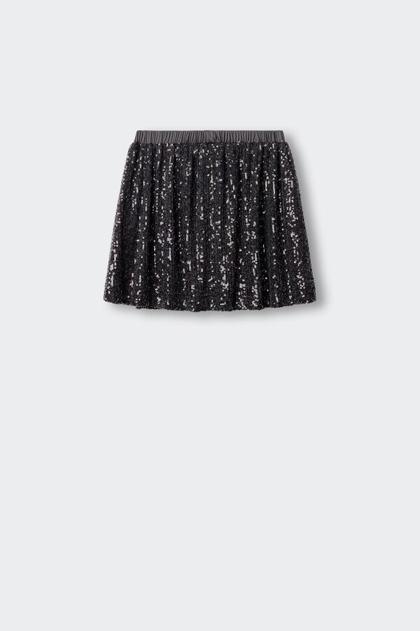 Springfield Kids Saia de lantejoulas preta preto