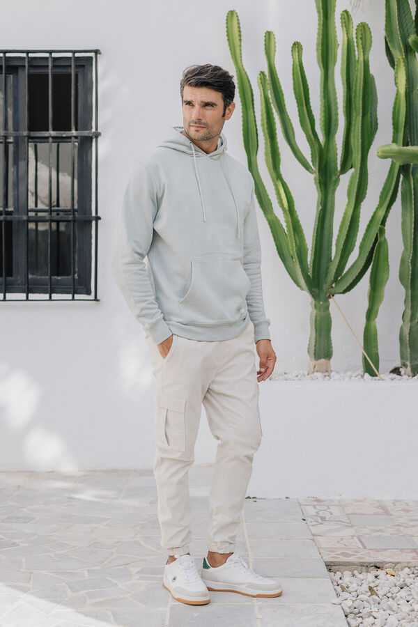 Celopman Sweatshirt com capuz canguru verde