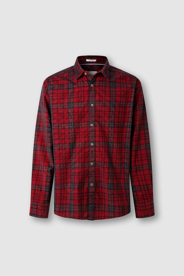 Pepe Jeans Camisa de bombazina de manga comprida estampado