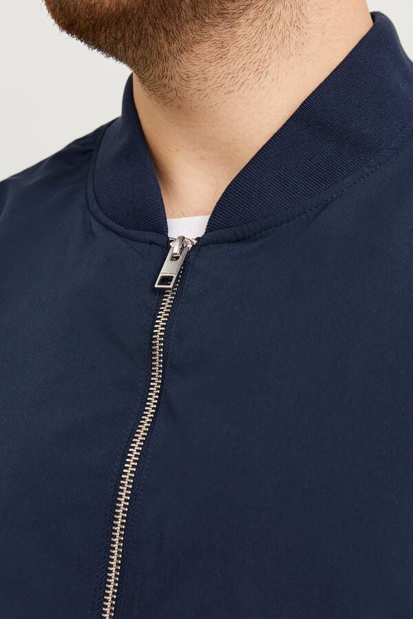 Jack & Jones PLUS Blus&atilde;o bomber azul