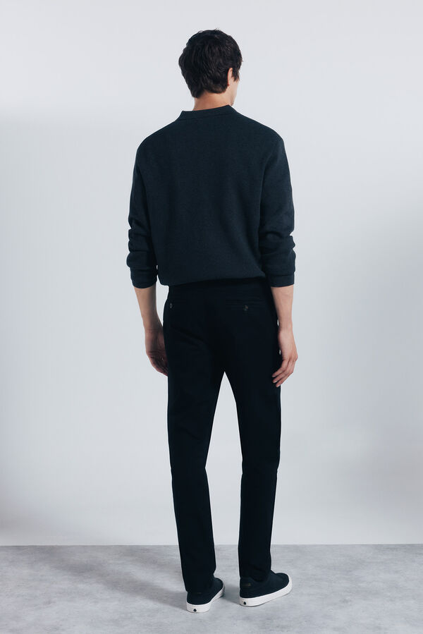 Springfield Calças chino slim fit preto