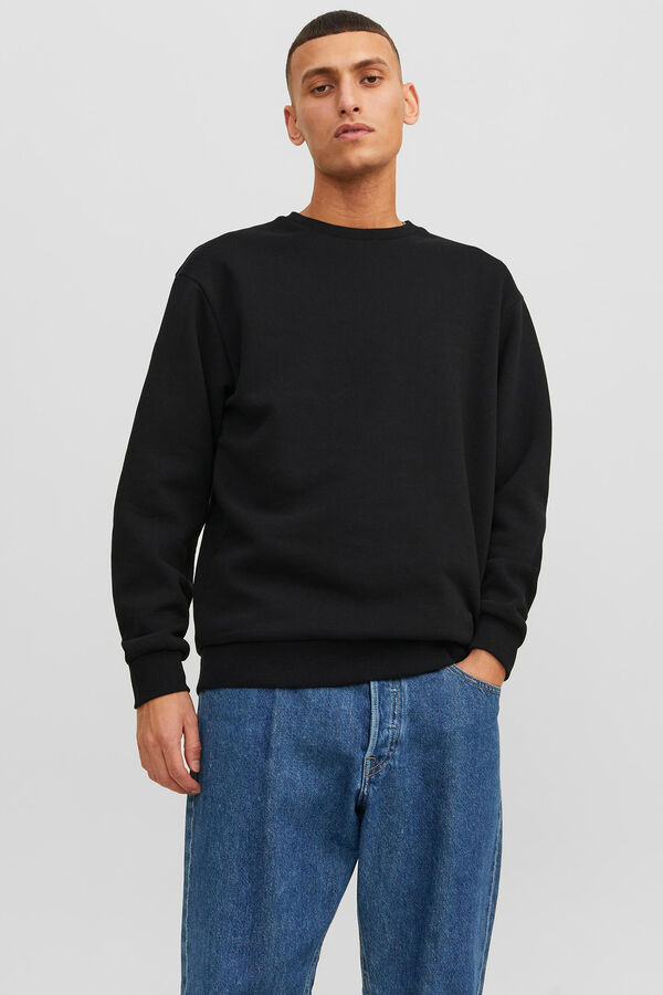 Jack & Jones Regular fit plain sweatshirt black