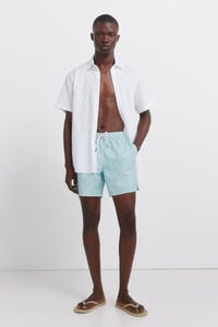 Springfield Fato de banho estampado de folhas