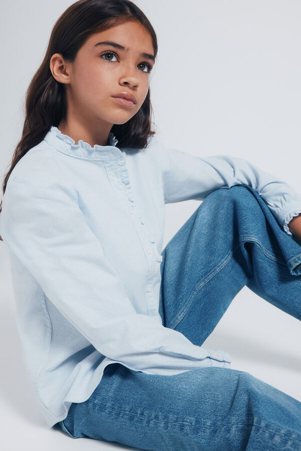 Springfield Kids Blusa manga larga niña azul