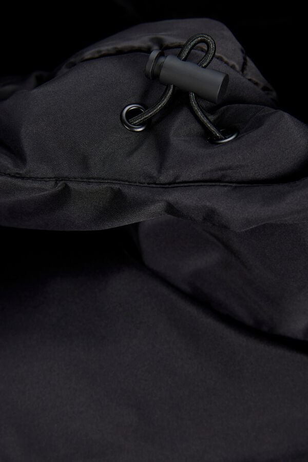Jack & Jones Blus&atilde;o puffer com capuz preto