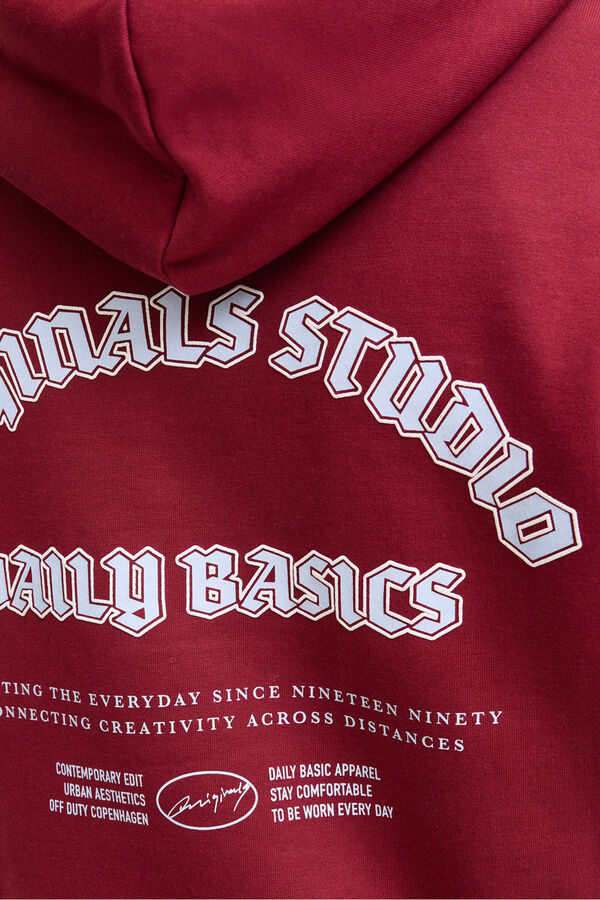 Jack & Jones Hood studio sweatshirt red