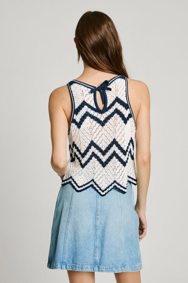 Pepe Jeans Top sem mangas Ollie  branco