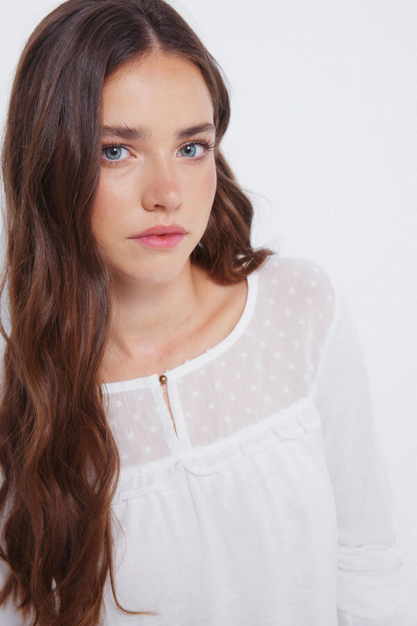 Springfield Camisa de folho plumeti estampado