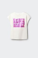 Springfield Kids T-shirt manga curta Rebel Heart menina bege