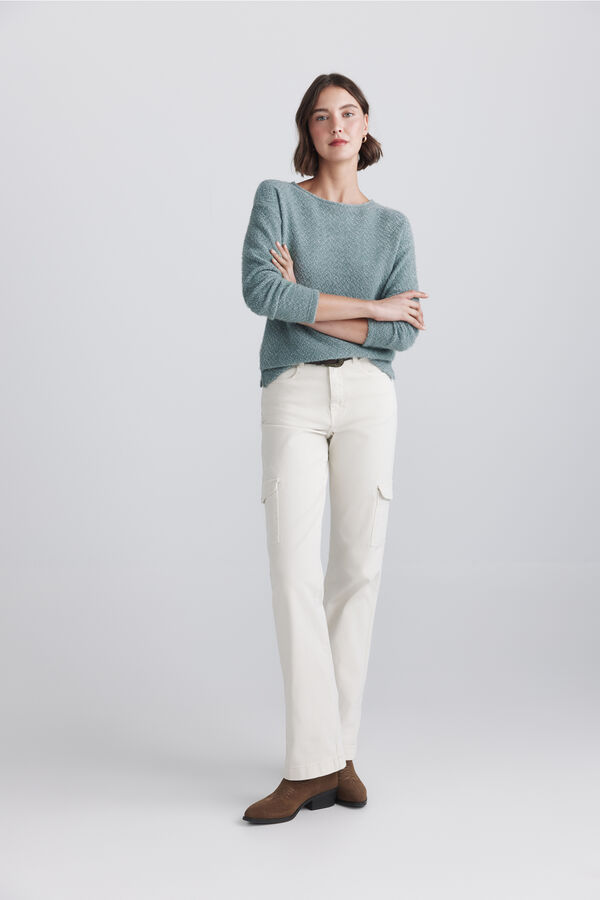 Springfield Camisola b&aacute;sica lisa verde