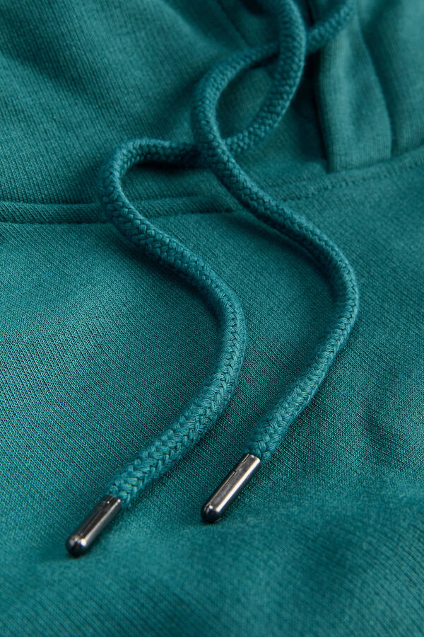 Jack & Jones Sweatshirt com capuz em algod&atilde;o macia azul