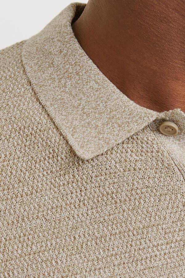 Jack & Jones Polo regular fit em malha cinzento