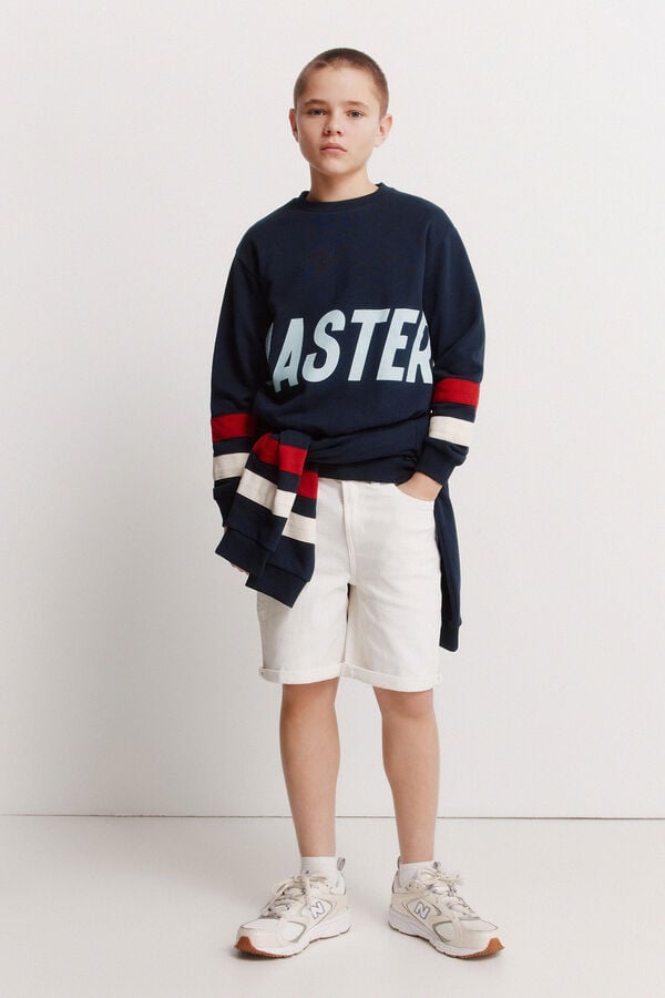 Springfield Kids Bermudas infantil em denim branco