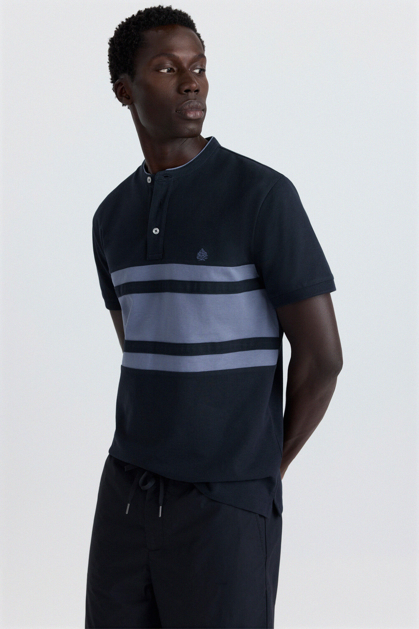 Springfield Polo gola mao slim fit em blocos de cor