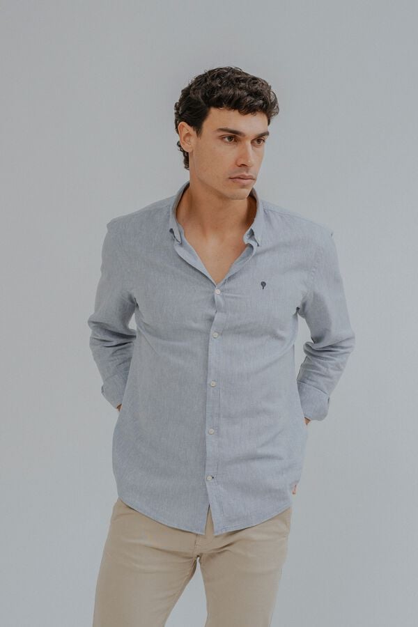 Celopman Linen shirt blue