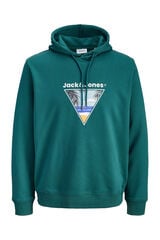 Jack & Jones Sweatshirt com capuz em algod&atilde;o macia azul