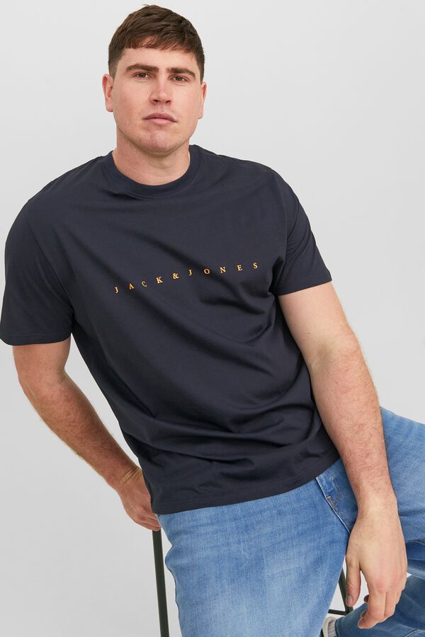 Jack & Jones PLUS T-shirt de manga curta com logo azul