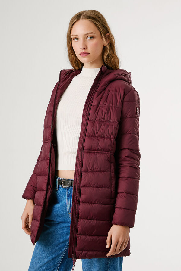 Pepe Jeans Jaqueta longa acolchoada de plumas estampado