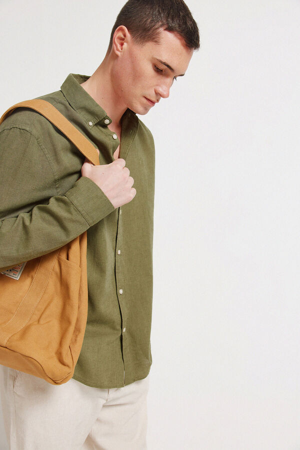 Springfield Camisa linho bege