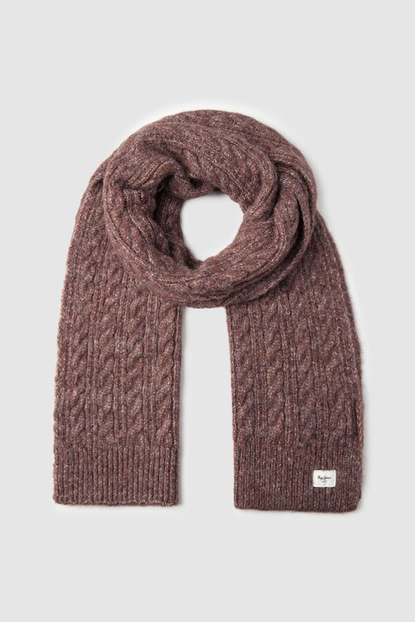 Pepe Jeans Cachecol de malha trançada estampado