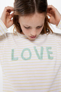 Springfield T-shirt "Love" para menina mostarda