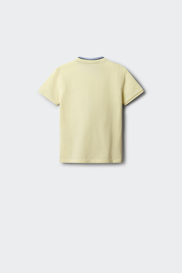 Springfield Kids Polo gola mao em chambray menino estampado