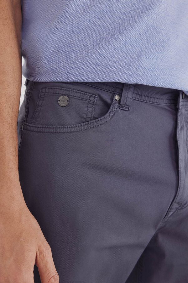 Springfield Calças justas, lavagem clara, 5 bolsos azul