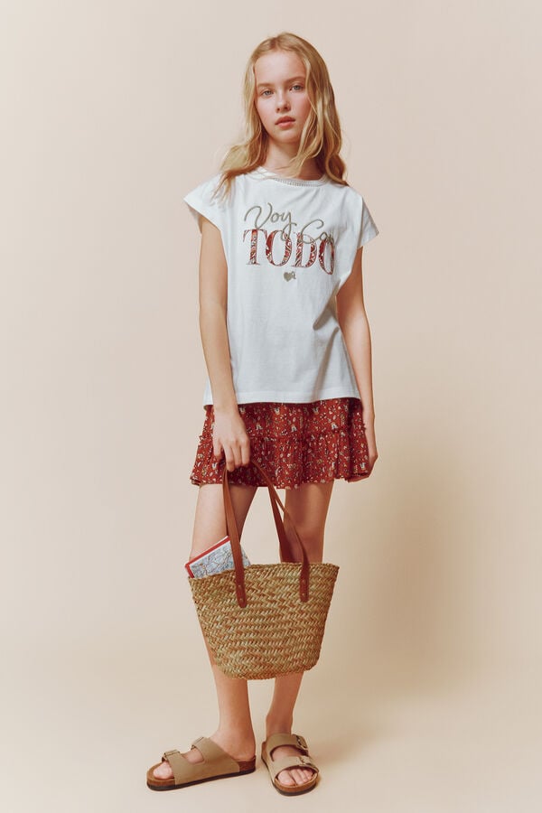 Springfield Kids T-shirt "Vou com tudo" bege