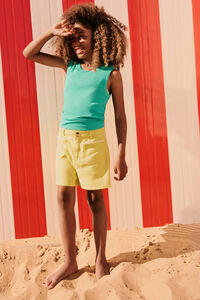 Springfield Kids Top canelado bordado estrela menina