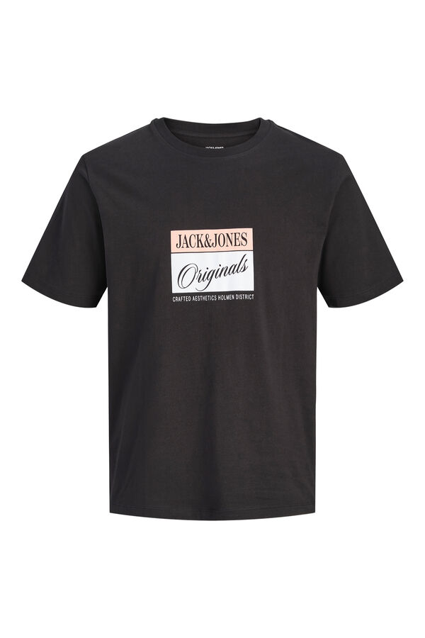 Jack & Jones PLUS T-shirt estampada de manga curta preto