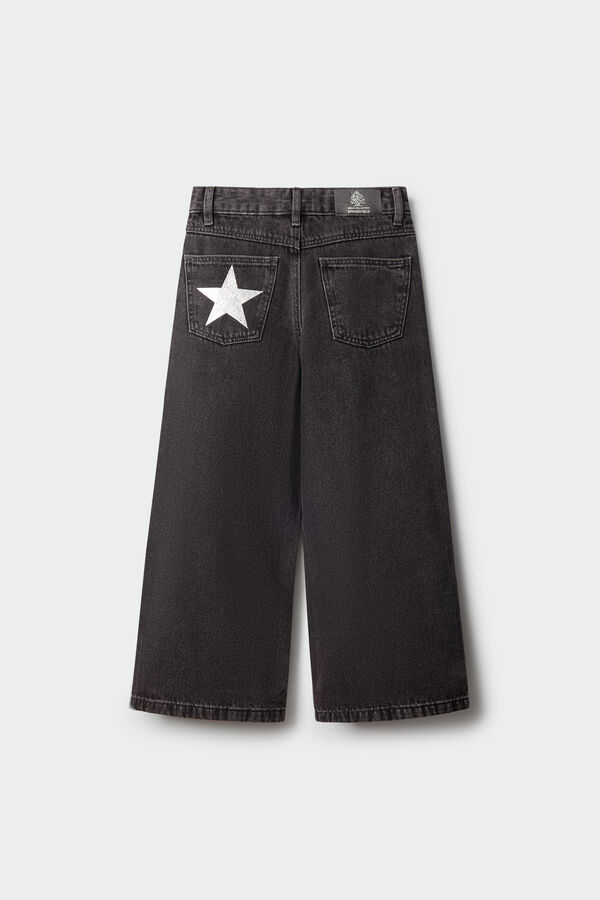 Springfield Kids Jeans wideleg para menina cinzento