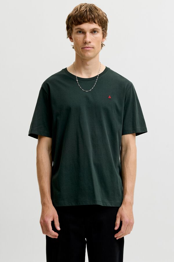 Jack & Jones T-shirt regular bordada azul