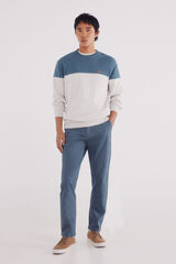 Springfield Pantalón chino slim fit azul