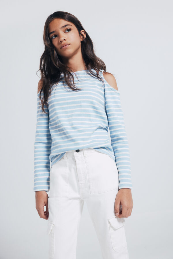 Springfield Kids Calças cargo menina branco