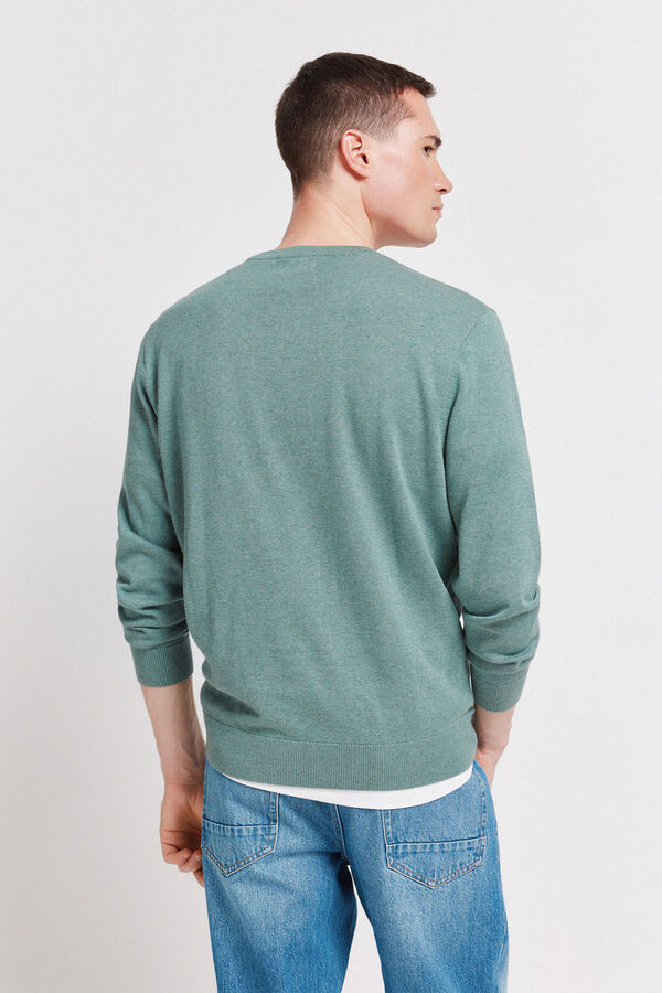 Springfield Camisola b&aacute;sica gola em bico logo Springfield azul