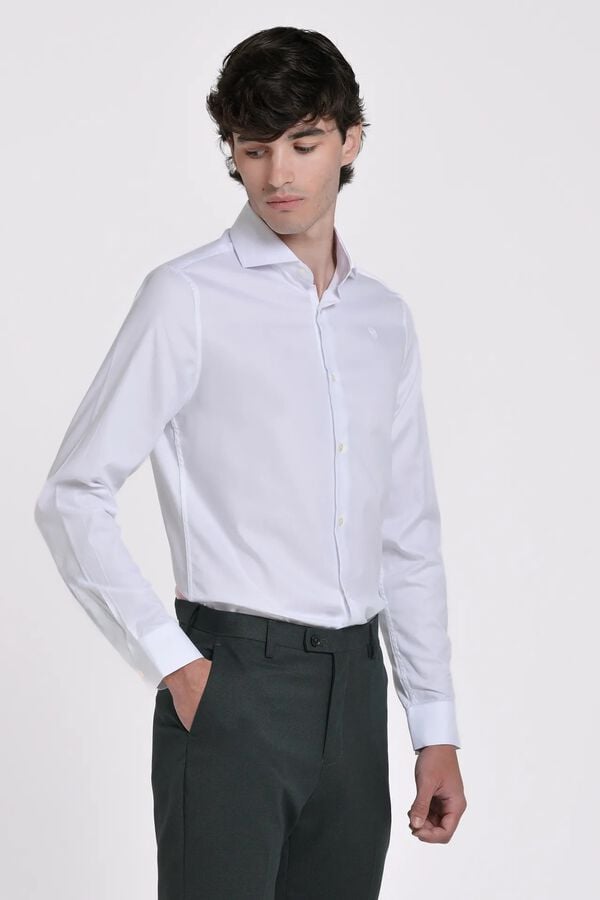 JVZ Camisa Oxford slim fit branco