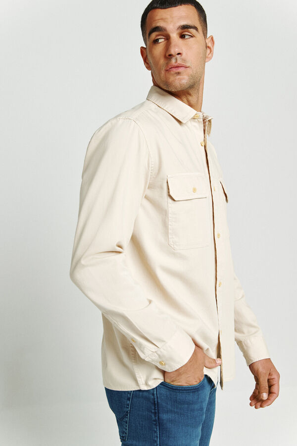 Jack & Jones Camisa de sarja regular fit cinzento