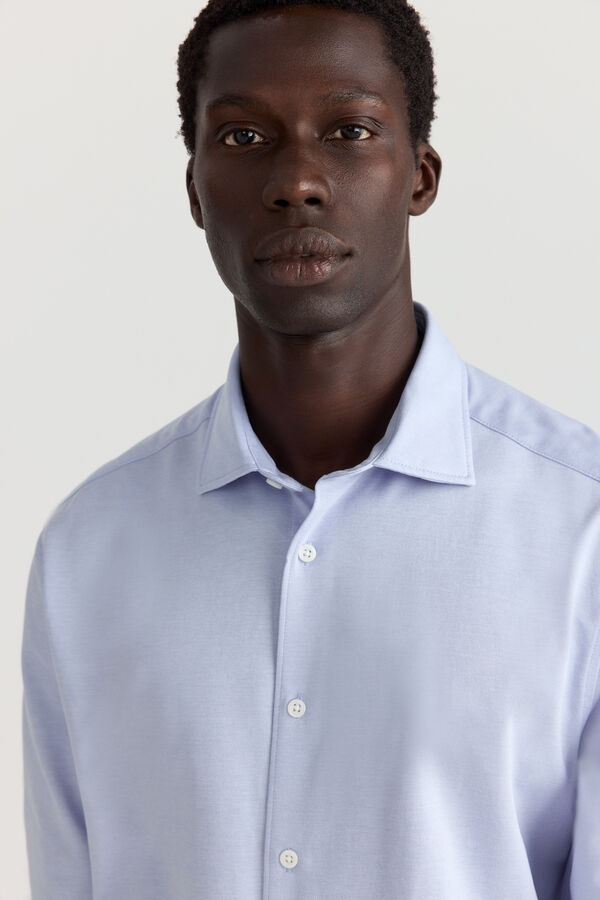 Springfield Camisa performance comfort quick dry e non-iron azul