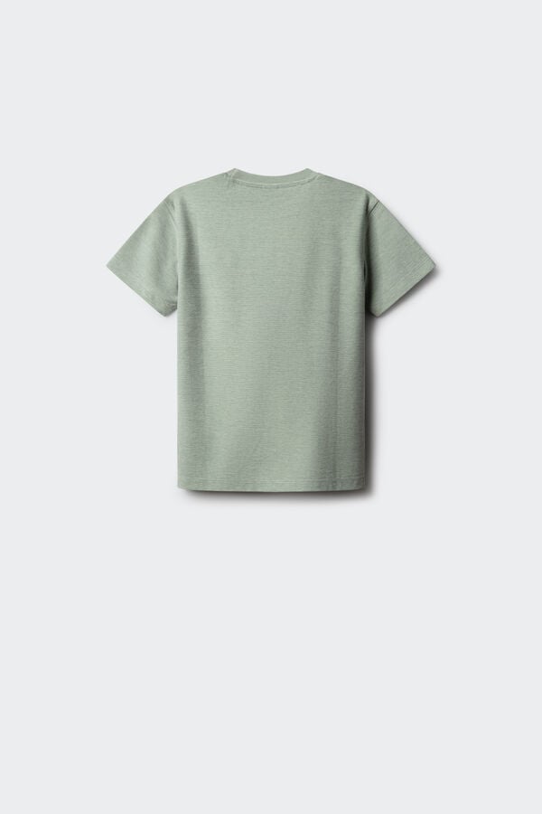 Springfield Kids T-shirt de manga curta em oxford para menino verde