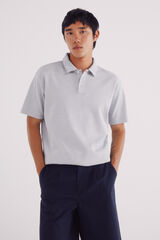 Springfield Polo estructura micro rayas azul