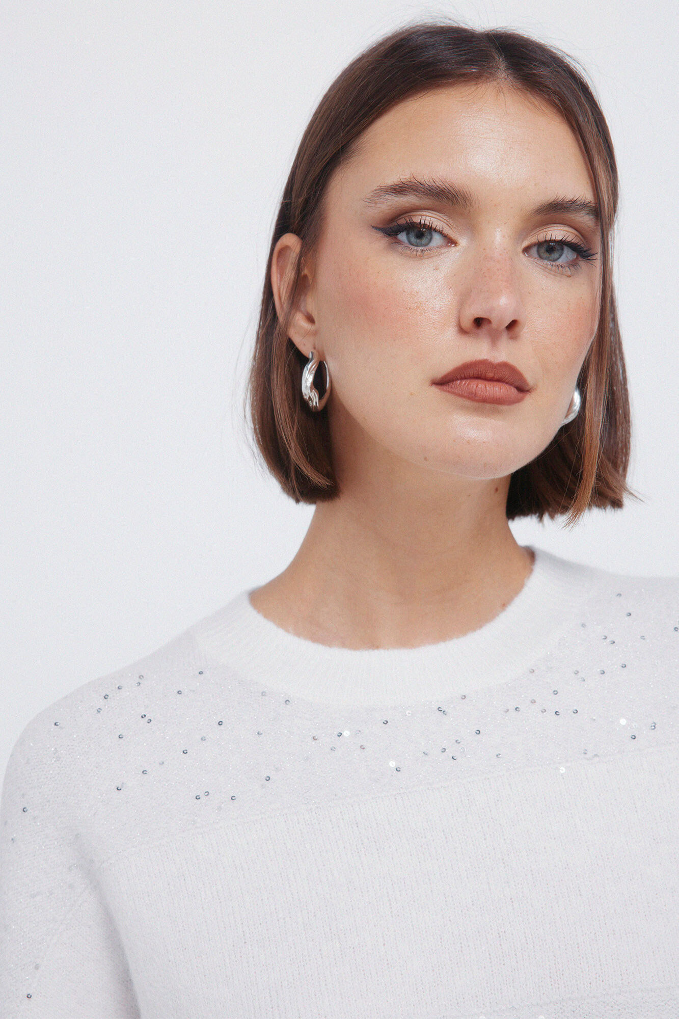 Springfield Camisola riscas com lantejoulas