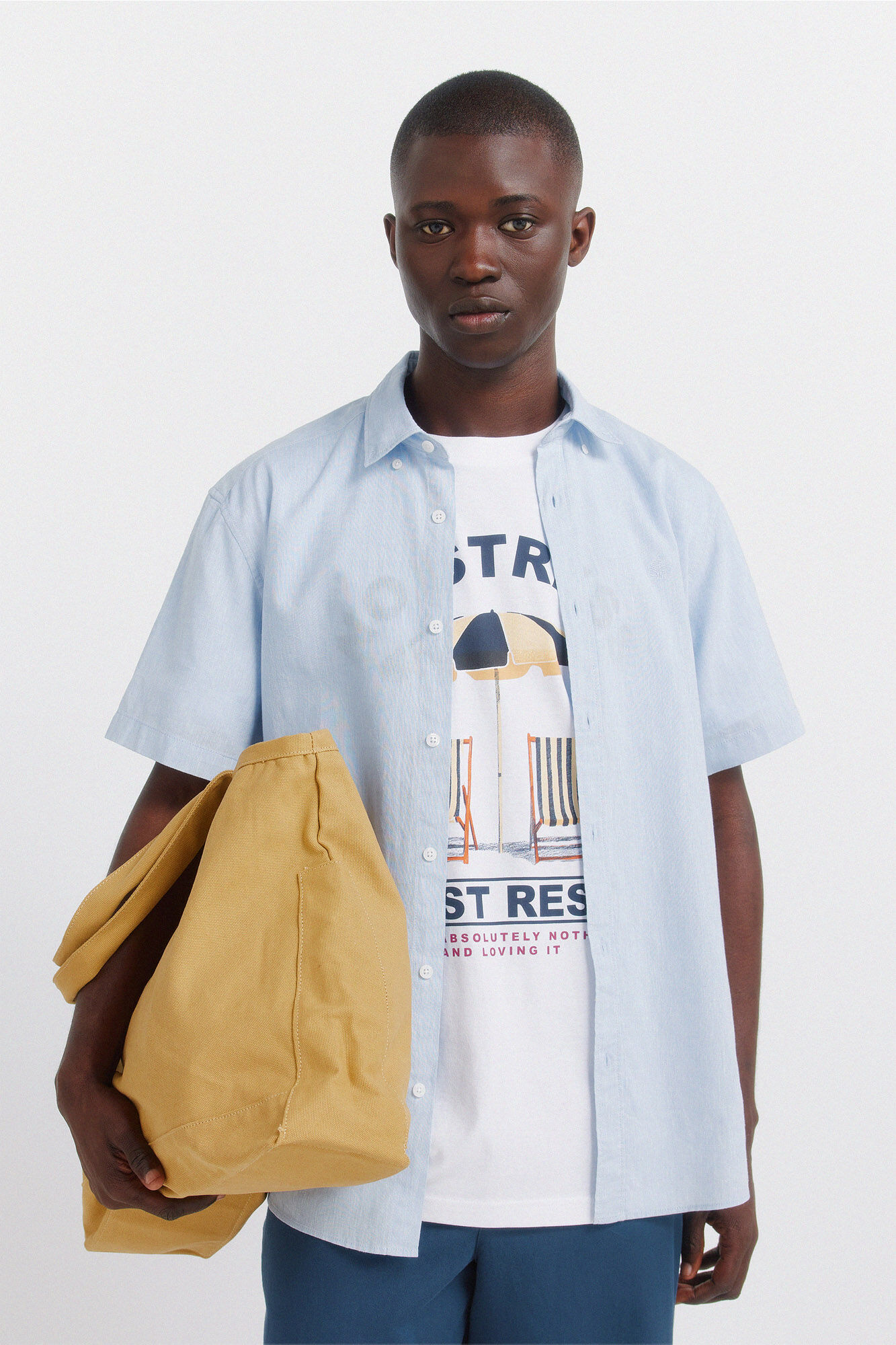 Springfield Camisa manga corta lino
