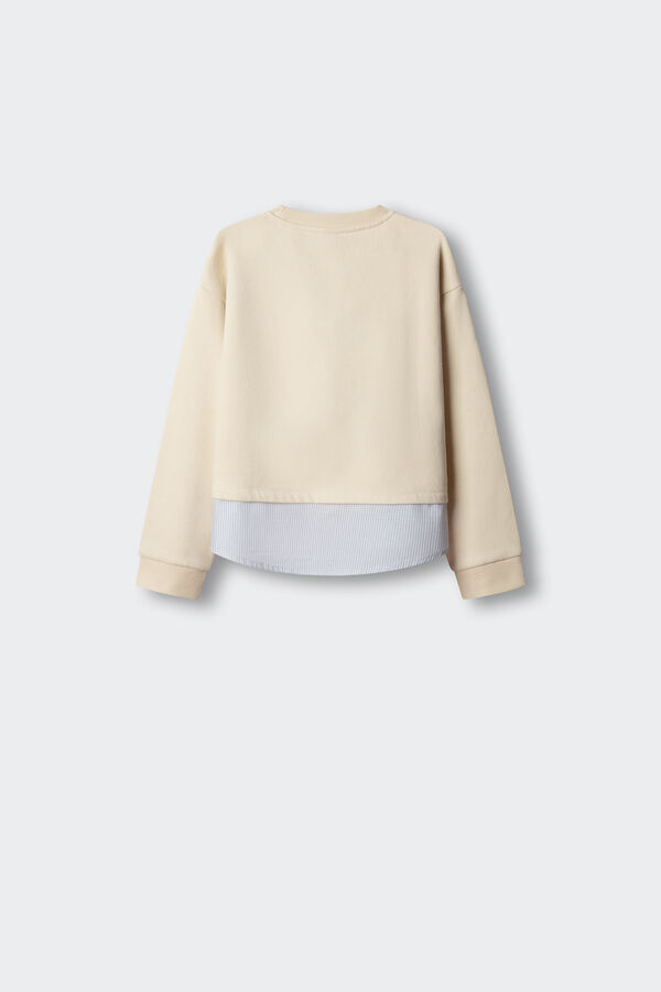 Springfield Kids Sweatshirt bimaterial varsity menina branco